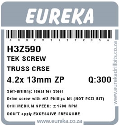 H3Z590 - Tek Screw Truss -H3Z590_label_T